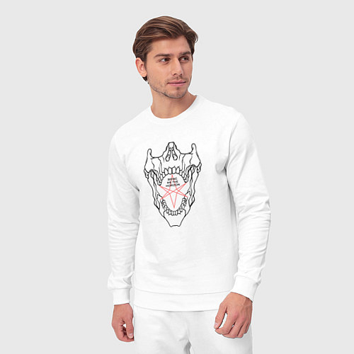 Мужской костюм Bring Me the Horizon - logo / Белый – фото 3