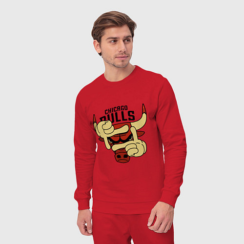 Мужской костюм Bulls logo with hands / Красный – фото 3