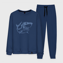 Костюм хлопковый мужской Большая акула, цвет: тёмно-синий