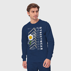 Костюм хлопковый мужской Ромашка streetwear, цвет: тёмно-синий — фото 2