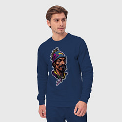 Костюм хлопковый мужской Snoop dogg head, цвет: тёмно-синий — фото 2