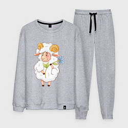 Мужской костюм Мультяшный барашек с цветком