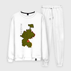 Костюм хлопковый мужской Осетия Ерман, цвет: белый