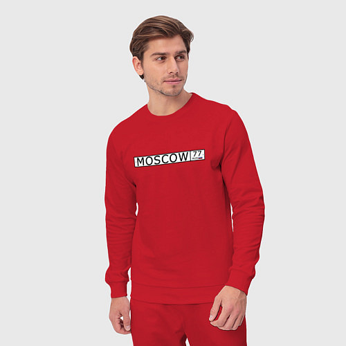 Мужской костюм Moscow - автомобильный номер на английском / Красный – фото 3