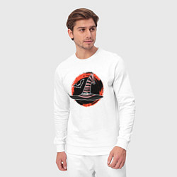 Костюм хлопковый мужской Мультяшная шляпа ведьмы, цвет: белый — фото 2