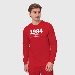 Костюм хлопковый мужской 1984 с белой звездой, цвет: красный — фото 2