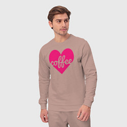 Костюм хлопковый мужской Pink coffee, цвет: пыльно-розовый — фото 2