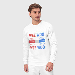 Костюм хлопковый мужской Wee woo, цвет: белый — фото 2
