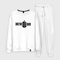 Костюм хлопковый мужской Тардис доктора, цвет: белый