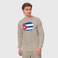 Костюм хлопковый мужской Флаг Кубы, цвет: миндальный — фото 2