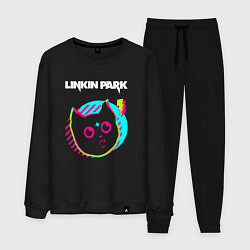 Костюм хлопковый мужской Linkin Park rock star cat, цвет: черный