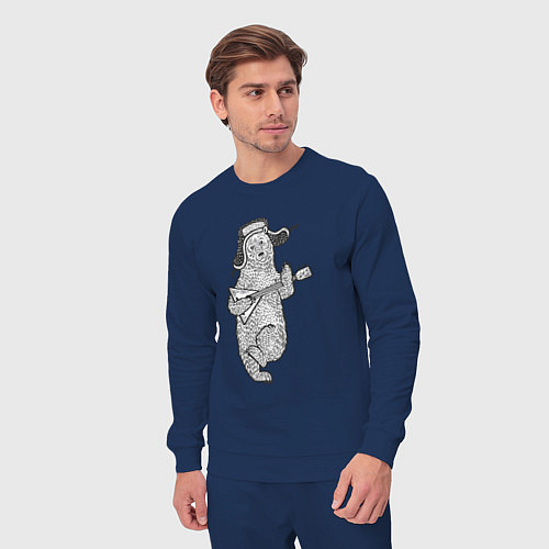 Мужской костюм Мишутка с балалайкой / Тёмно-синий – фото 3