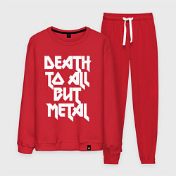 Костюм хлопковый мужской Death to all - кроме металл, цвет: красный