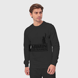 Костюм хлопковый мужской Armin van buuren, цвет: черный — фото 2