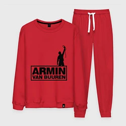 Костюм хлопковый мужской Armin van buuren, цвет: красный