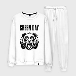 Костюм хлопковый мужской Green Day - rock panda, цвет: белый