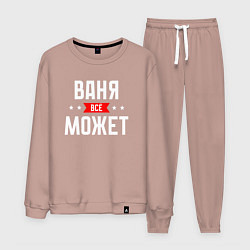 Костюм хлопковый мужской Ваня всё может, цвет: пыльно-розовый