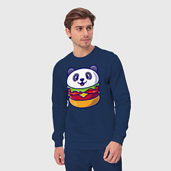 Костюм хлопковый мужской Панда бургер, цвет: тёмно-синий — фото 2