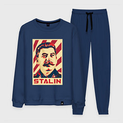 Костюм хлопковый мужской Stalin face, цвет: тёмно-синий