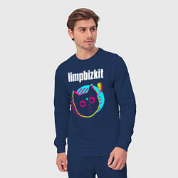 Костюм хлопковый мужской Limp Bizkit rock star cat, цвет: тёмно-синий — фото 2