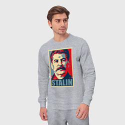 Костюм хлопковый мужской Face Stalin, цвет: меланж — фото 2