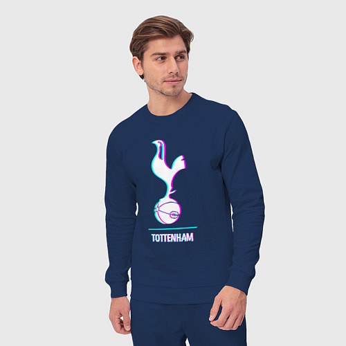 Мужской костюм Tottenham FC в стиле glitch / Тёмно-синий – фото 3