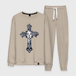Костюм хлопковый мужской Woman cross, цвет: миндальный