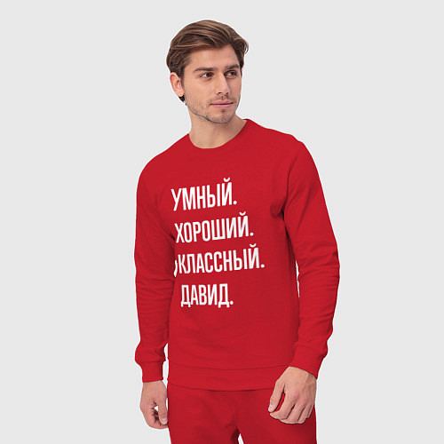 Мужской костюм Умный хороший классный Давид / Красный – фото 3