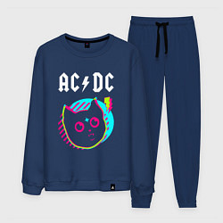 Костюм хлопковый мужской AC DC rock star cat, цвет: тёмно-синий