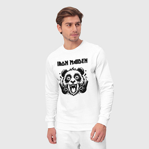 Мужской костюм Iron Maiden - rock panda / Белый – фото 3