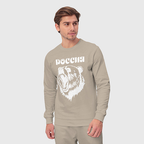 Мужской костюм Ревущий медведь Россия / Миндальный – фото 3
