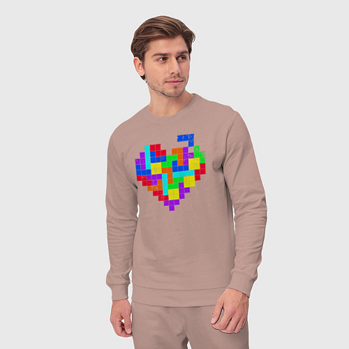 Мужской костюм Color tetris / Пыльно-розовый – фото 3