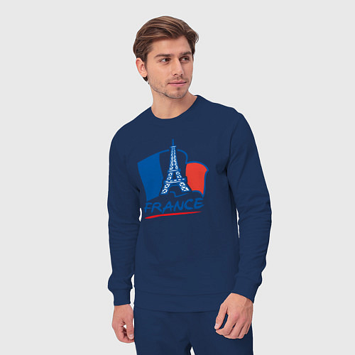 Мужской костюм France / Тёмно-синий – фото 3