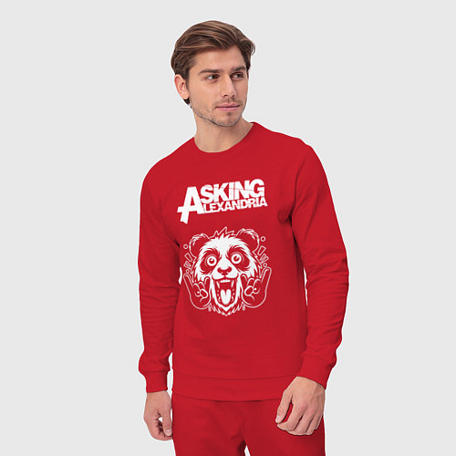 Мужской костюм Asking Alexandria rock panda / Красный – фото 3