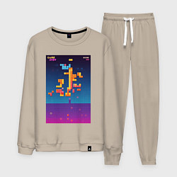 Мужской костюм Синтвейв тетрис