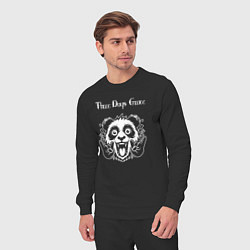 Костюм хлопковый мужской Three Days Grace rock panda, цвет: черный — фото 2