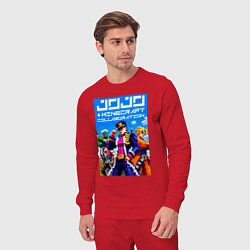 Костюм хлопковый мужской Jojo and Minecraft - collaboration ai art, цвет: красный — фото 2