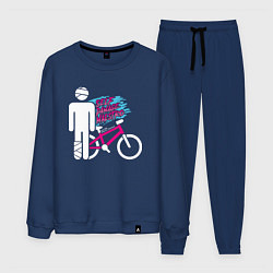 Костюм хлопковый мужской Sports mechanics Bicyclist, цвет: тёмно-синий