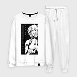 Костюм хлопковый мужской Евангелион Рей Аянами пилот, цвет: белый