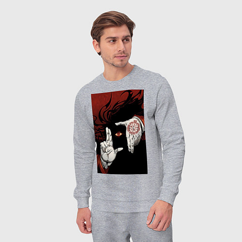 Мужской костюм Хеллсинг Алукард Вампир / Меланж – фото 3