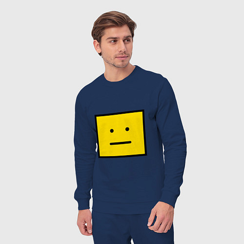 Мужской костюм Квадратный смайлик / Тёмно-синий – фото 3