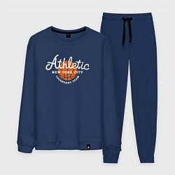 Костюм хлопковый мужской Athletic basketball, цвет: тёмно-синий