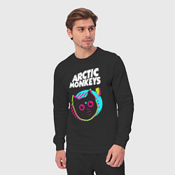 Костюм хлопковый мужской Arctic Monkeys rock star cat, цвет: черный — фото 2