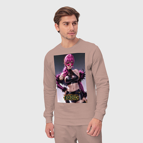 Мужской костюм Akali Kda League Of Legends / Пыльно-розовый – фото 3