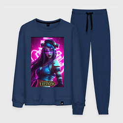 Костюм хлопковый мужской League Of Legends Akali Kda, цвет: тёмно-синий