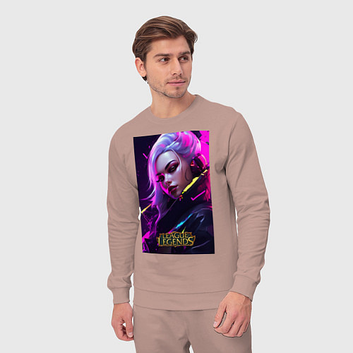 Мужской костюм League of Legends Kaisa Kda / Пыльно-розовый – фото 3