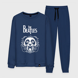 Костюм хлопковый мужской The Beatles rock panda, цвет: тёмно-синий