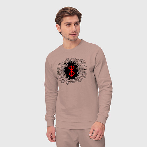 Мужской костюм Метка и руки / Пыльно-розовый – фото 3