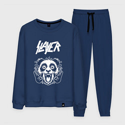 Костюм хлопковый мужской Slayer rock panda, цвет: тёмно-синий