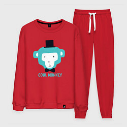 Костюм хлопковый мужской Cool monkey, цвет: красный